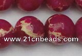 CDE2042 15.5 inches 22mm round dyed sea sediment jasper beads