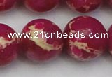 CDE2043 15.5 inches 24mm round dyed sea sediment jasper beads