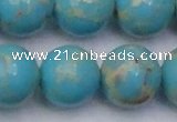 CDE2064 15.5 inches 22mm round dyed sea sediment jasper beads