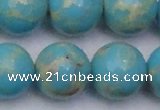 CDE2065 15.5 inches 24mm round dyed sea sediment jasper beads