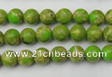 CDE2066 15.5 inches 4mm round dyed sea sediment jasper beads