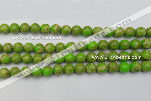 CDE2071 15.5 inches 14mm round dyed sea sediment jasper beads