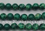 CDE2077 15.5 inches 4mm round dyed sea sediment jasper beads