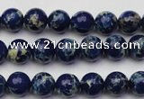 CDE2088 15.5 inches 4mm round dyed sea sediment jasper beads