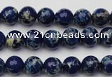 CDE2088 15.5 inches 4mm round dyed sea sediment jasper beads