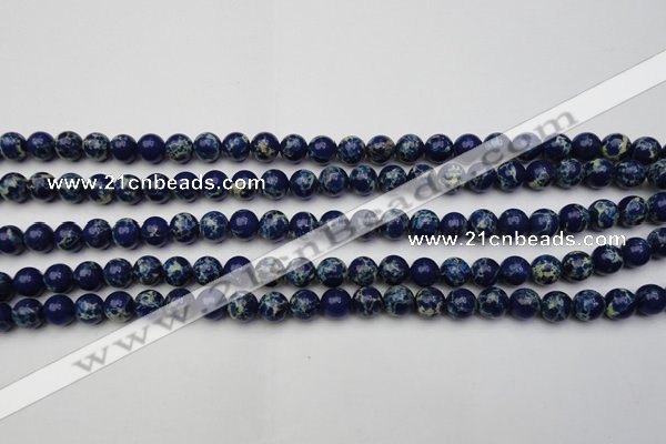 CDE2089 15.5 inches 6mm round dyed sea sediment jasper beads