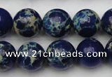 CDE2092 15.5 inches 12mm round dyed sea sediment jasper beads