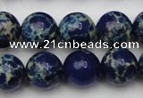 CDE2093 15.5 inches 14mm round dyed sea sediment jasper beads