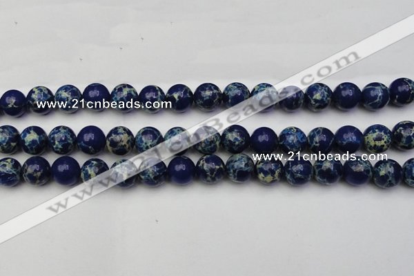 CDE2093 15.5 inches 14mm round dyed sea sediment jasper beads