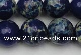 CDE2094 15.5 inches 16mm round dyed sea sediment jasper beads