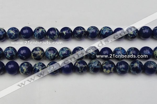 CDE2094 15.5 inches 16mm round dyed sea sediment jasper beads