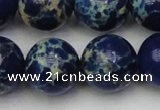 CDE2095 15.5 inches 18mm round dyed sea sediment jasper beads