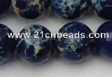 CDE2096 15.5 inches 20mm round dyed sea sediment jasper beads