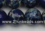 CDE2097 15.5 inches 22mm round dyed sea sediment jasper beads