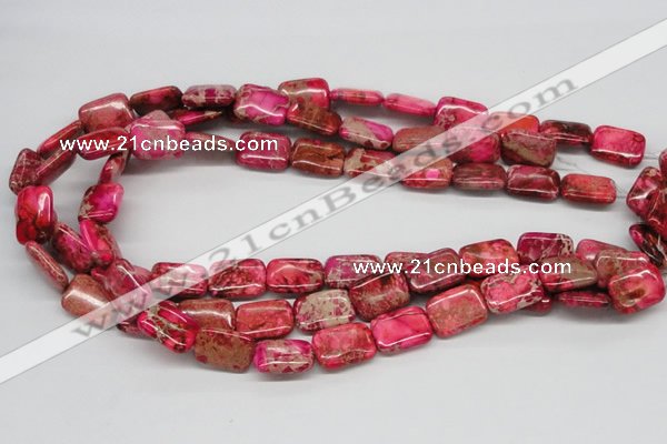 CDE21 15.5 inches 13*18mm rectangle dyed sea sediment jasper beads