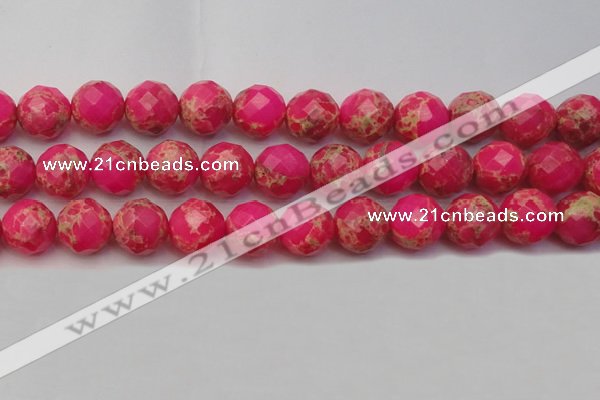 CDE2118 15.5 inches 22mm faceted round dyed sea sediment jasper beads