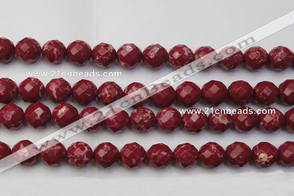 CDE2138 15.5 inches 22mm faceted round dyed sea sediment jasper beads