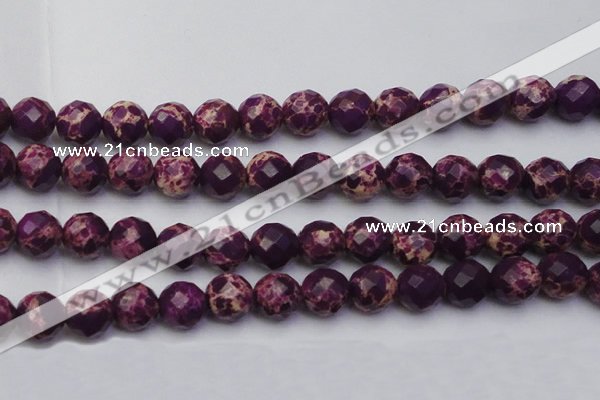 CDE2148 15.5 inches 22mm faceted round dyed sea sediment jasper beads