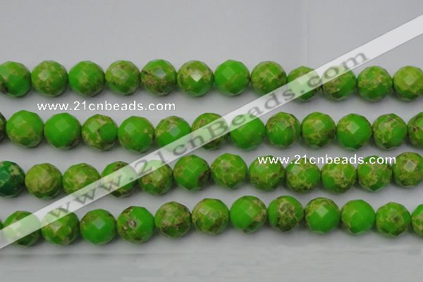 CDE2188 15.5 inches 22mm faceted round dyed sea sediment jasper beads