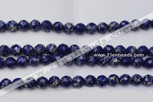 CDE2217 15.5 inches 20mm faceted round dyed sea sediment jasper beads