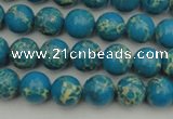 CDE2231 15.5 inches 4mm round dyed sea sediment jasper beads