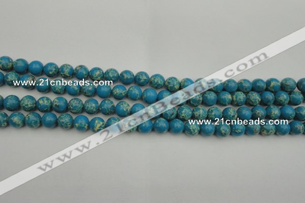 CDE2231 15.5 inches 4mm round dyed sea sediment jasper beads