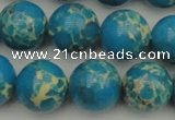 CDE2236 15.5 inches 14mm round dyed sea sediment jasper beads