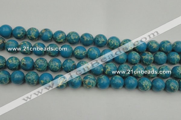 CDE2236 15.5 inches 14mm round dyed sea sediment jasper beads