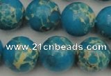 CDE2237 15.5 inches 16mm round dyed sea sediment jasper beads