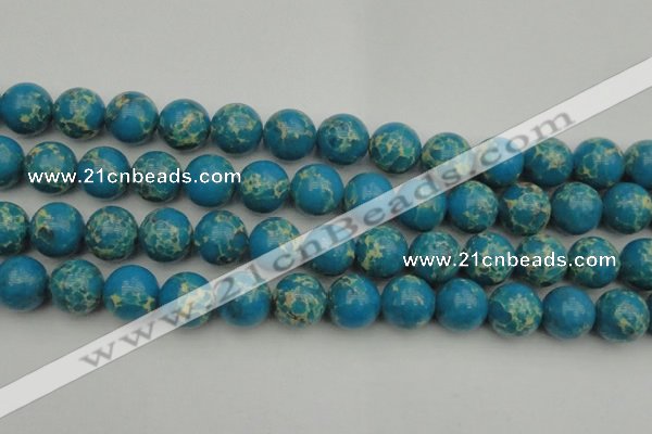 CDE2237 15.5 inches 16mm round dyed sea sediment jasper beads