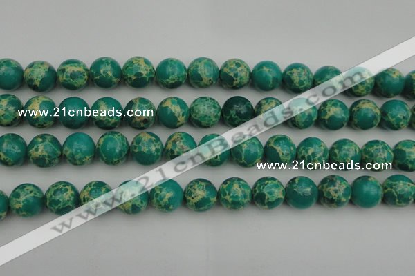 CDE2247 15.5 inches 14mm round dyed sea sediment jasper beads