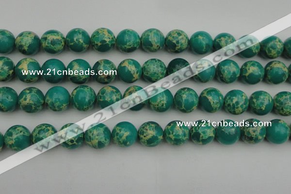 CDE2248 15.5 inches 16mm round dyed sea sediment jasper beads