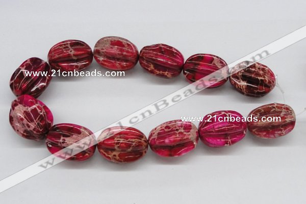 CDE23 15.5 inches 15*20mm star fruit shaped dyed sea sediment jasper beads
