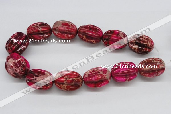 CDE23 15.5 inches 15*20mm star fruit shaped dyed sea sediment jasper beads