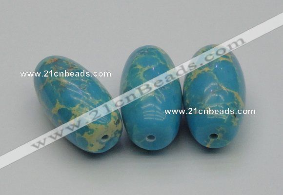 CDE2300 16*30mm rice sea sediment jasper beads wholesale