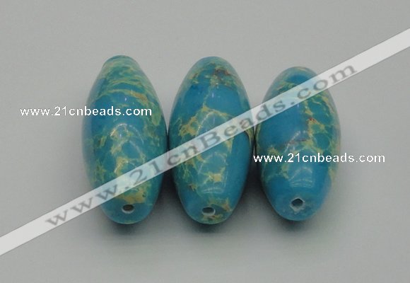 CDE2301 16*38mm rice sea sediment jasper beads wholesale