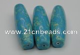 CDE2302 17*55mm rice sea sediment jasper beads wholesale