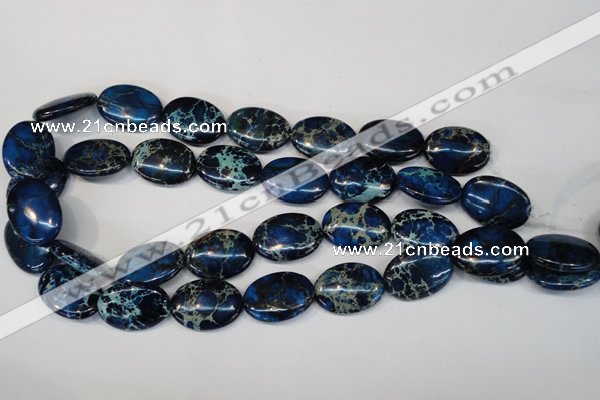 CDE236 15.5 inches 18*25mm oval dyed sea sediment jasper beads