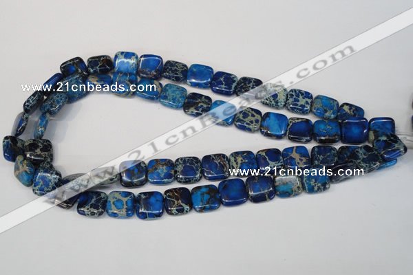 CDE238 15.5 inches 14*14mm square dyed sea sediment jasper beads