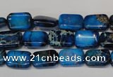 CDE244 15.5 inches 10*14mm rectangle dyed sea sediment jasper beads