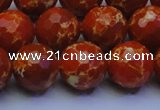 CDE2500 15.5 inches 14mm faceted round dyed sea sediment jasper beads