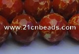 CDE2503 15.5 inches 20mm faceted round dyed sea sediment jasper beads