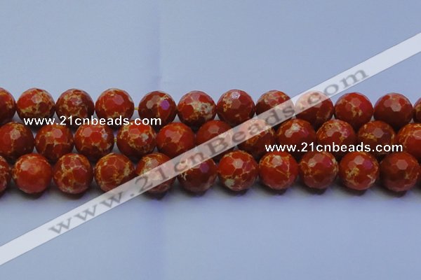 CDE2503 15.5 inches 20mm faceted round dyed sea sediment jasper beads