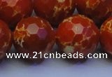 CDE2504 15.5 inches 22mm faceted round dyed sea sediment jasper beads