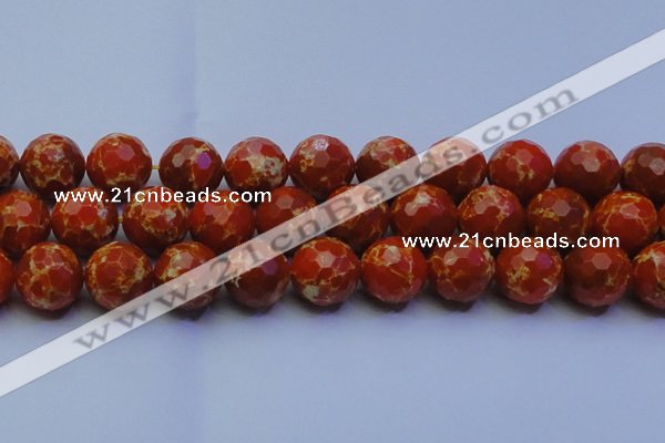 CDE2504 15.5 inches 22mm faceted round dyed sea sediment jasper beads