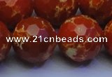 CDE2505 15.5 inches 24mm faceted round dyed sea sediment jasper beads