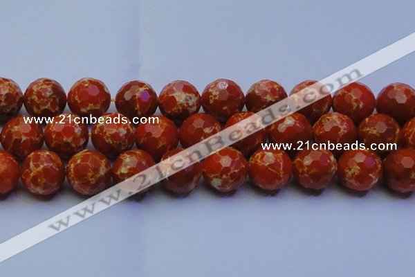 CDE2505 15.5 inches 24mm faceted round dyed sea sediment jasper beads