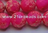 CDE2509 15.5 inches 18mm faceted round dyed sea sediment jasper beads