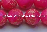 CDE2510 15.5 inches 20mm faceted round dyed sea sediment jasper beads