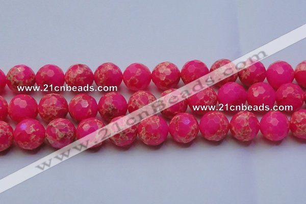 CDE2511 15.5 inches 22mm faceted round dyed sea sediment jasper beads